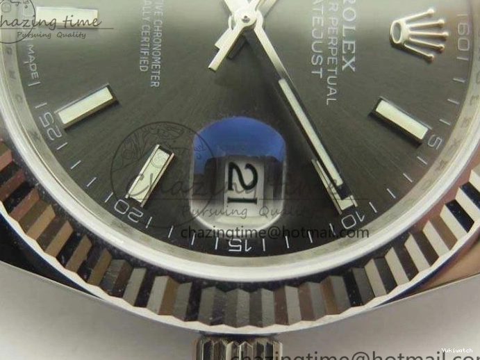 Jubilee New Best Version Stick Markers REF Gray 1:1 Edition Bracelet DateJust Dial SS 126334 A3235 On 0807